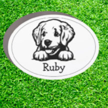 Peeking Retriever Puppy Personalised