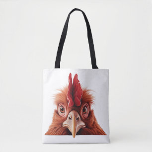 Peeking Rooster Tote Bag