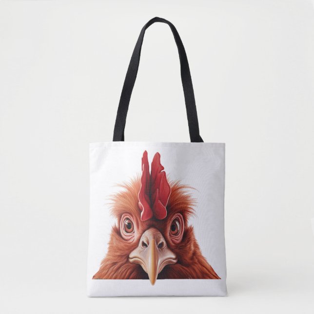 Peeking Rooster Tote Bag (Front)