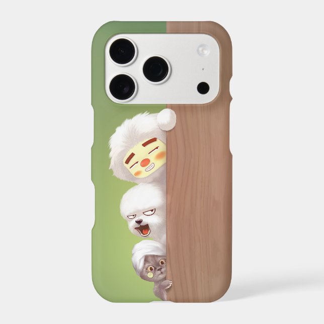 Peeking Trio: Funny Animal Stack & Smile Pup (Back)