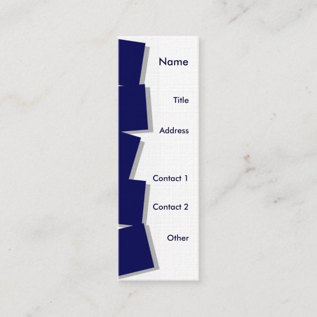 Peeking Tumbling Blocks Mini Business Card (Front)