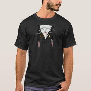 Peeking Tuxedo Cat Lady  Cat Mum Cute Tuxedo Cat 1 T-Shirt