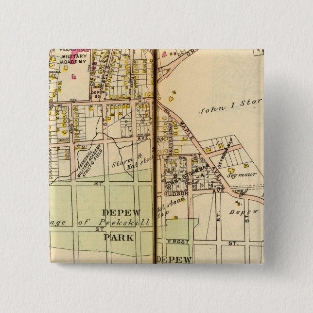 Peekskill, New York 4 15 Cm Square Badge (Front)