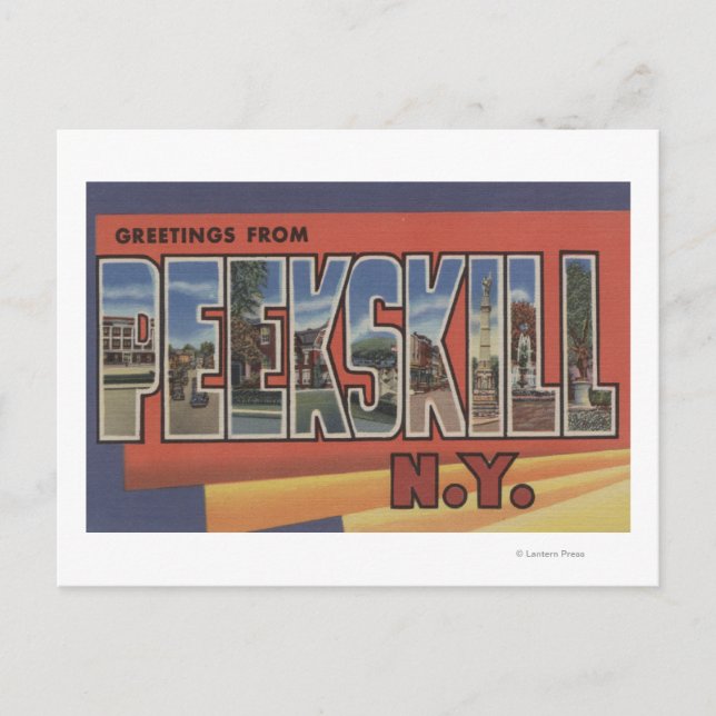 Peekskill, New York - Large Letter Scenes Postcard (Front)