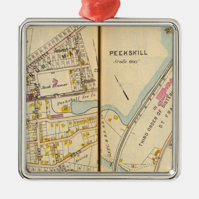 Peekskill, New York Metal Ornament (Front)