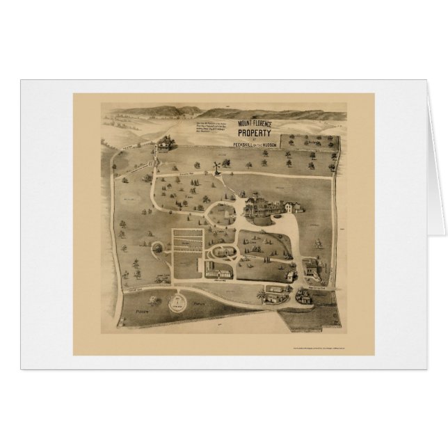 Peekskill On The Hudson, NY Panoramic Map - 1890 (Front Horizontal)