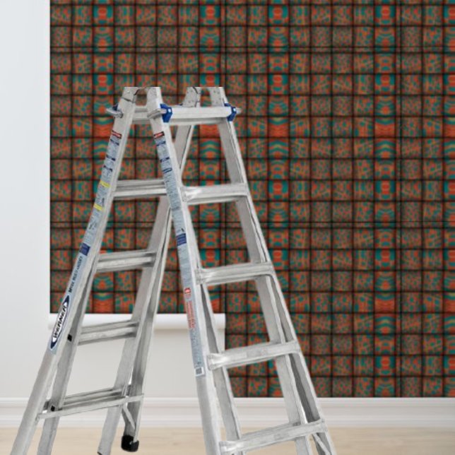 Peel and Stick blue brown geometric weave pattern Wallpaper (Peel and Stick blue brown geometric weave pattern Wallpaper)