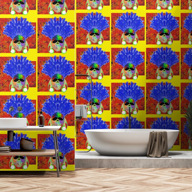 Peel and Stick Wallpaper 70 - Rainbow Blue 2 (Bathroom)