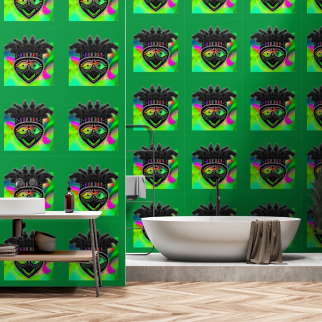 Peel and Stick Wallpaper 74 - Verde (Bathroom)