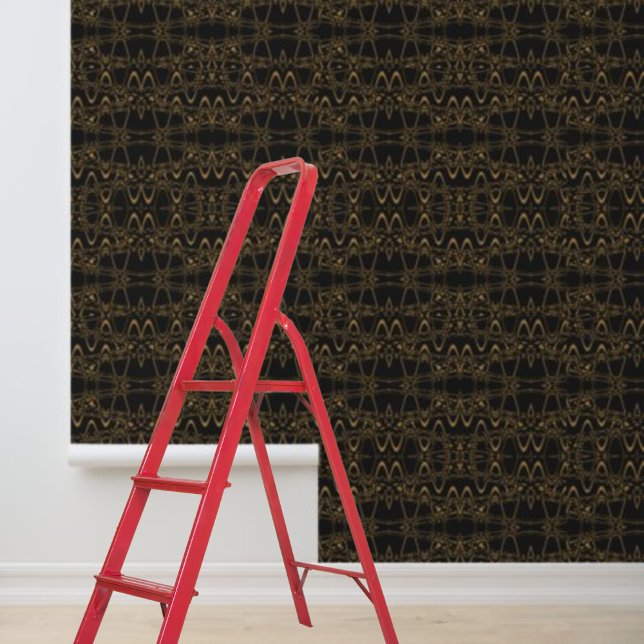 Peel and stick wallpaper black brown waves pattern (Peel and stick wallpaper black brown waves pattern wallpaper)