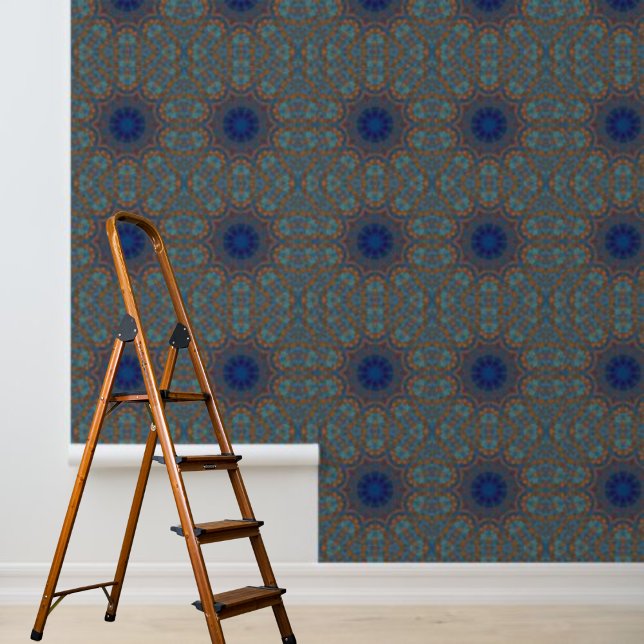 Peel and stick Wallpaper Blue Copper Graphic  (Peel and stick Wallpaper Blue Copper Graphic Wallpaper)