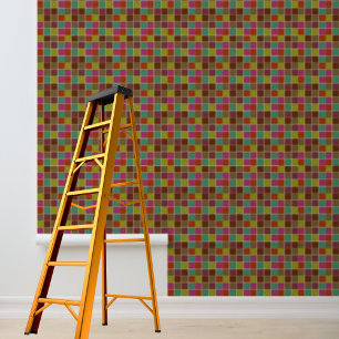 Peel and stick wallpaper multi-coloured squares