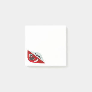 Peel Back to Dip Post-it Notes