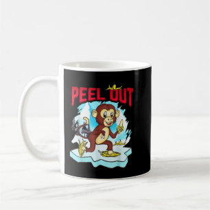 Peel Out Funny Chimpanzee Cute Monkey Ice Skate Sk Coffee Mug