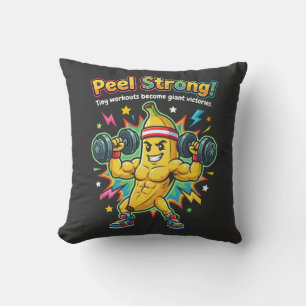 Peel Strong! – Banana Gym Motivation Cushion