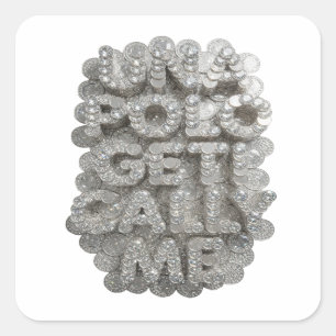 Peelable Silver GET ME Decal Art Square Sticker