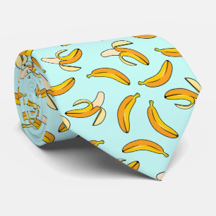 Peeled and Whole Banana Pattern Tie