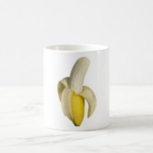 "Peeled banana" design mugs