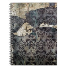 Peeling damask wallpaper pattern