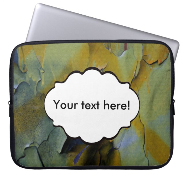 Peeling paint laptop sleeve (Front)