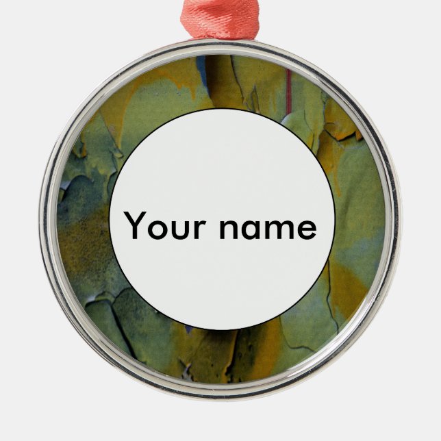 Peeling paint metal ornament (Front)