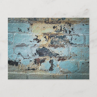 Peeling Paint on Brick Wall Texture Postcard