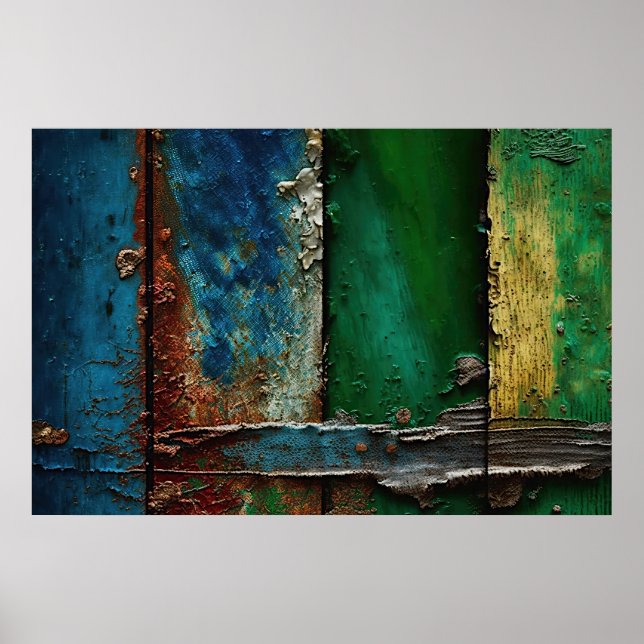  Peeling Paint, Rustic, Antique,  Poster (Front)