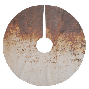 Peeling paint, rusty wall texture. brushed polyester tree skirt