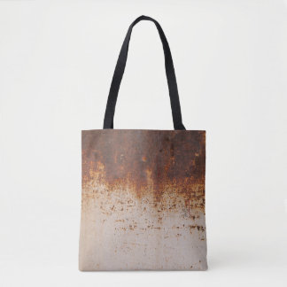 Peeling paint, rusty wall texture. tote bag