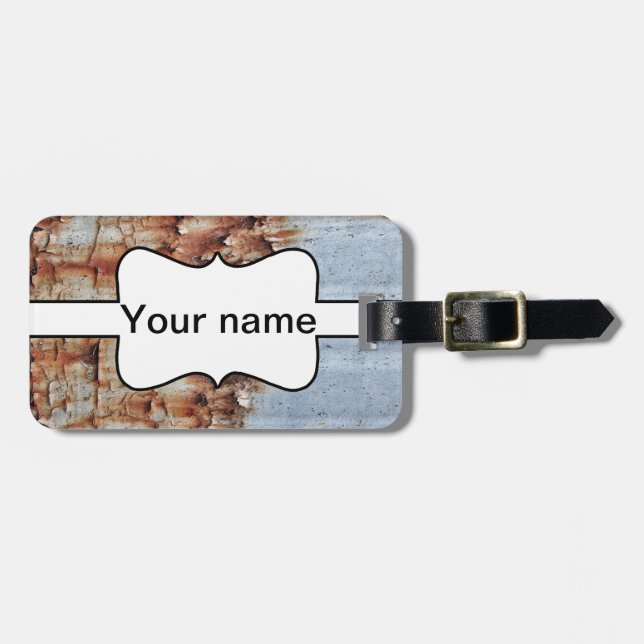Peeling paint texture luggage tag (Front Horizontal)