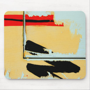 Peeling Painted Paper Art -Black Red Yellow Green Mouse Pad