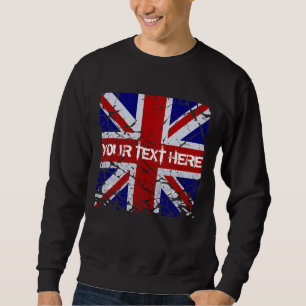 Peeling Union Jack Flag of The UK Sweatshirt