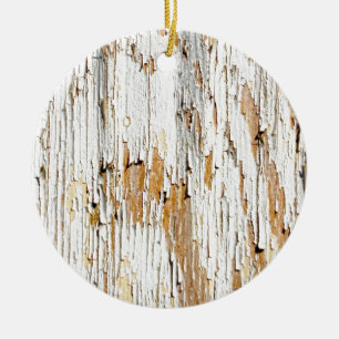 Peeling White Paint Abstract Ceramic Tree Decoration