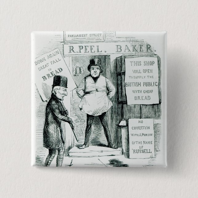 Peel's Cheap Bread Shop 15 Cm Square Badge (Front)