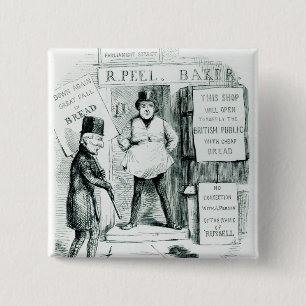 Peel's Cheap Bread Shop 15 Cm Square Badge