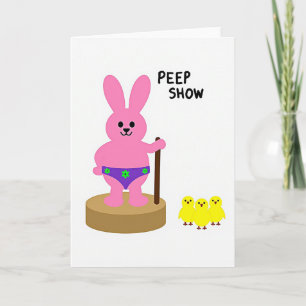 Peep Show Funny Animal Card