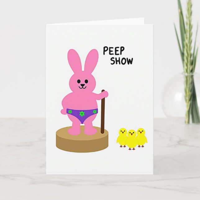 Peep Show Funny Animal Card (Front)