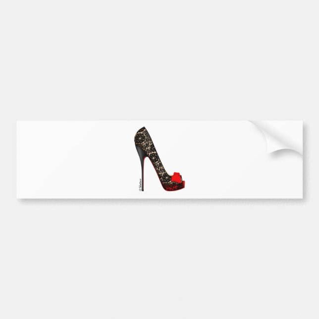 Peep Toe Platform Pump Bumper Sticker (Front)