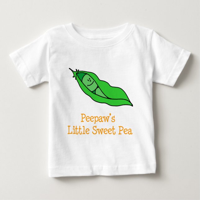 Peepaw's Little Sweet Pea Baby T-Shirt (Front)
