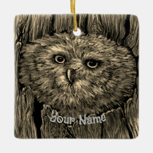 Peeper Owl   Ceramic Ornament