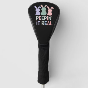 Peepin' It Real Bunny Rabbits Easter Bunnies Golf Head Cover
