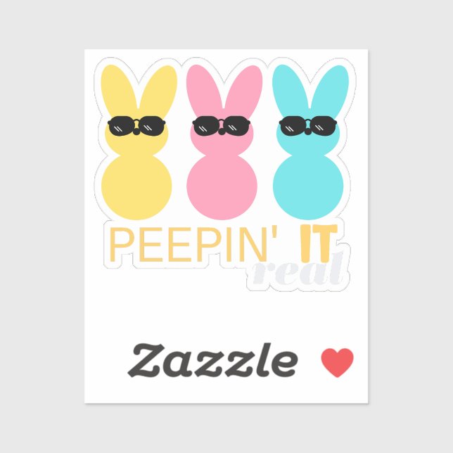 Peepin It Real T Shirt Happy Easter Bunny Egg Hunt (Sheet)