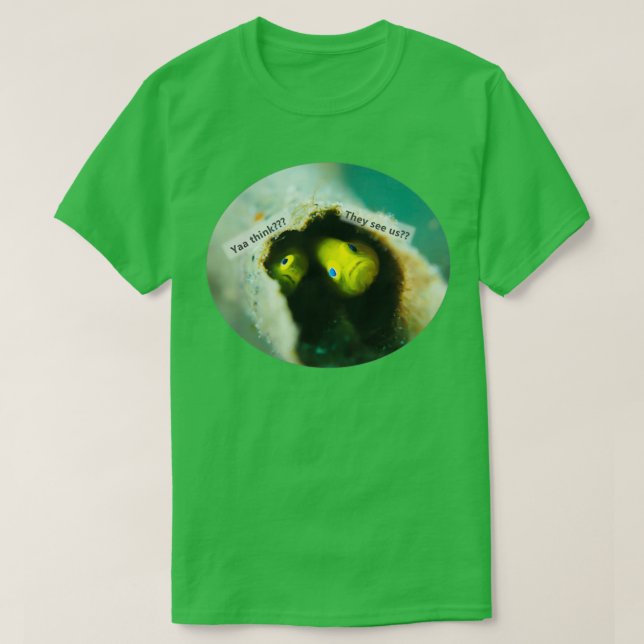 Peeping at em fishes T-Shirt (Design Front)