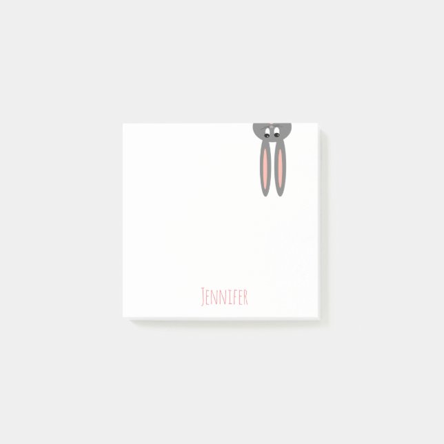 Peeping Easter Bunny Personalised Post-It Notes (Front)