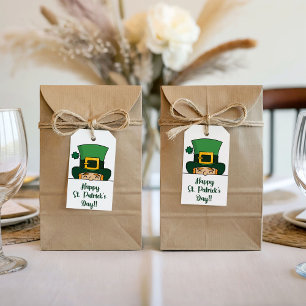 Peeping Leprechaun, St. Patrick's Day Party Gift Tags