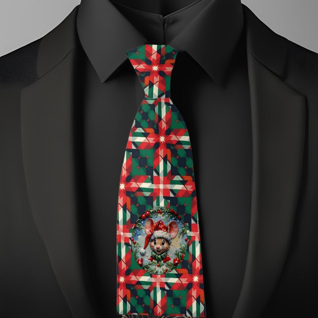 Peeping Mouse Christmas Tie (Creator Uploaded)