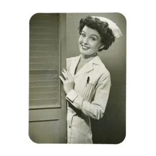Peeping Nurse Magnet