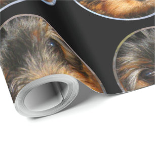 Peeping Yorkie Wrapping Paper