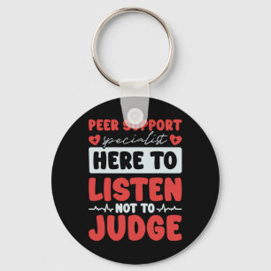 Peer Coach Peer Here To Listen, Peer Support Speci Key Ring