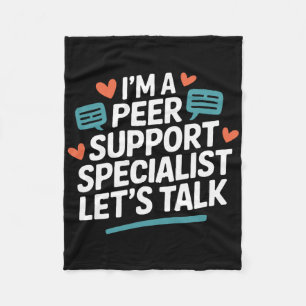 Peer Coach Peer Support, Peer Support Specialist _ Fleece Blanket